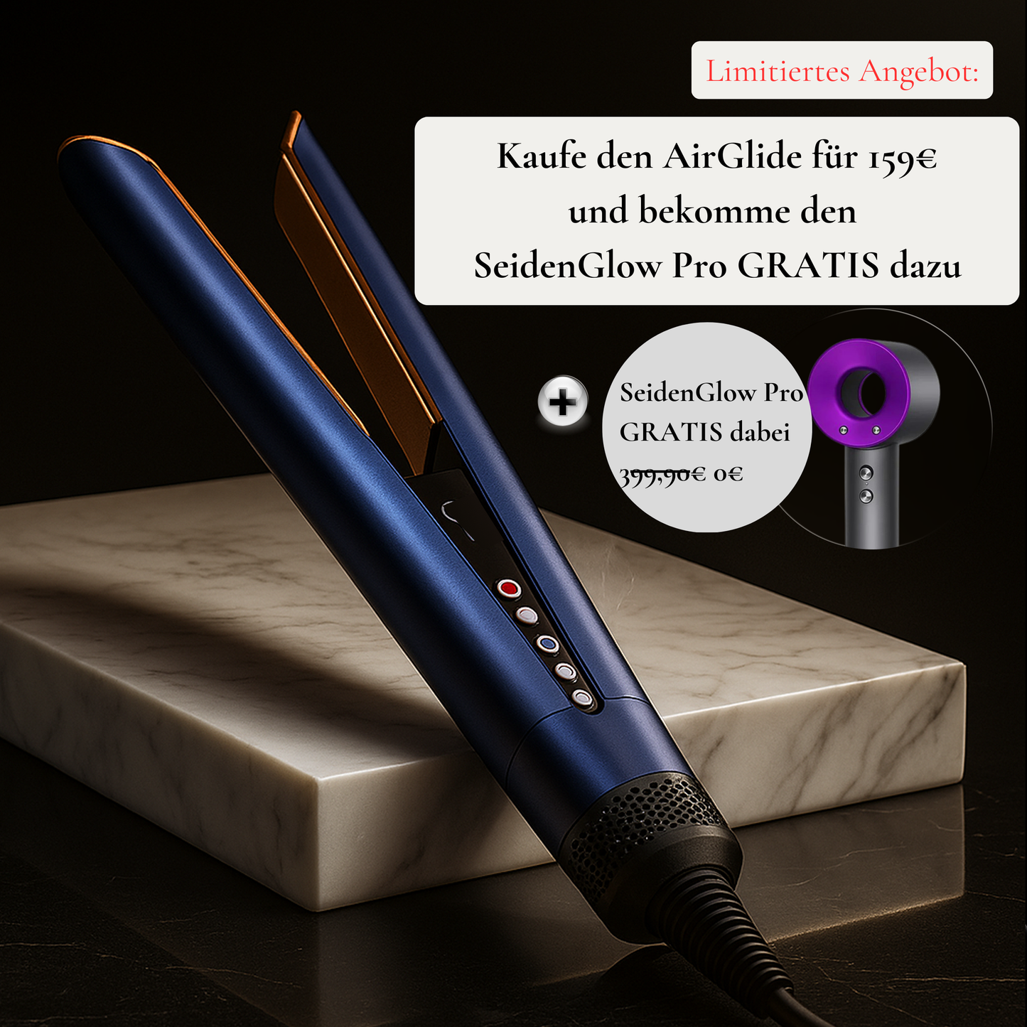 AirGlide 2-in1 Glätter und Föhnstyler